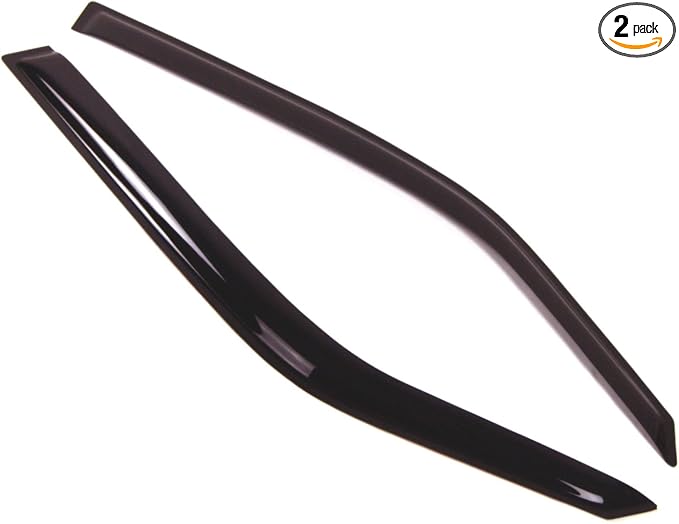 Outside Mount Window Vent Visors Rain Guards Compatible with Oldsmobile Firenza Coupe 1982-1988 | Side Window Wind Deflectors Rain Shields | Smoke Tinted, 2 Pcs Set, DGWV-034-3