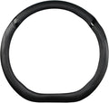 D-Shaped Flat Bottom Steering Wheel Cover, Men Women Girl Stylish Car Accessory Non-Slip Car Interior Accessories (Black)