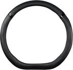 D-Shaped Flat Bottom Steering Wheel Cover, Men Women Girl Stylish Car Accessory Non-Slip Car Interior Accessories (Black)