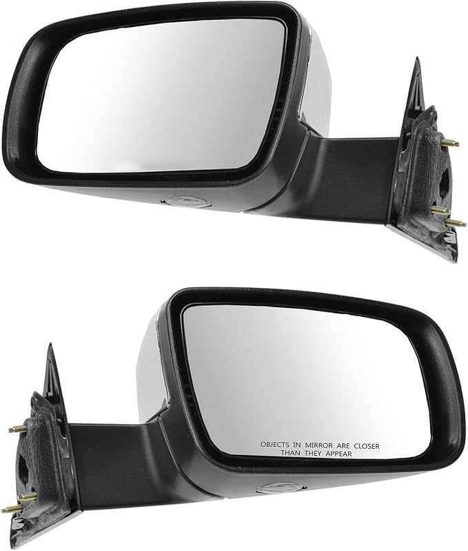 2 Piece Driver and Passenger Side Mirror Assembly Set Electric Adjustment Heated Memory Chrome Compatible with 2005-2007 Ford Five Hundred Mercury Montego FO1320376 FO1321376