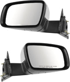 2 Piece Driver and Passenger Side Mirror Assembly Set Electric Adjustment Heated Memory Chrome Compatible with 2005-2007 Ford Five Hundred Mercury Montego FO1320376 FO1321376