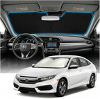 for Honda Civic Sun Shade Windshield Cover - Custom Fit Civic Accessories 2016-2021 Sunshade Foldable UV Protection & Heat Shield Sun Visor Accessories