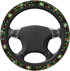 Wild Strawberry Elastic Steering Wheel Cover Non-Slip Breathable Steering Wheel Protector Fit Auto, SUVs, Truck