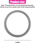 Elastic Stretch Steering Wheel Cover, Anti-Slip, 15inch, Grey | Microfiber Odorless Breathable Ice Silk Car Steering Wheel Protector, Easy Carry, Warm in Winter & Cool in Summer