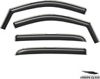 Voron Glass in-Channel Extra Durable Rain Guards for Dodge RAM 2002-2008 MegaCab, Window Deflectors, Vent Window Visors, 4 Pieces - 200691