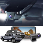 4K Dual Cam Suitable for Toyota Tundra 2017 2018 2019 2020 2021 & Sequoia 2017-2022 Limited SR5 Platinum, OEM Look, Front 2160P Rear 1080P HD Video, Loop Recording WiFi, G-Sensor 128GB Card