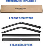 Window Visors Rain Guards Shield for 2009-2019 Ford Flex, Out-Channel Window Vent Wind Deflectors Visors Shades for 09-19 Ford Flex