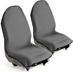 Car Seat Towel Cover for Post Gym Workout, Running and Swimming, 2 Pack Universal Fit Anti-Slip Waterproof Sweating Bucket Seat Protector for Cars, SUVs and Trucks, Grey