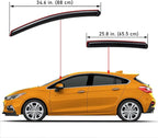 Extra Durable in-Channel Auto Vent Window Visors, Fits 2016-2019 Chevrolet Cruze Hatchback/Sedan (EXCLUDES 2016 Cruze Limited), UV-Protect Rain Guard, Original Wind Deflector, Smoke, 4-Pcs