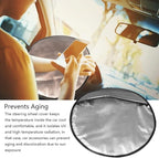 Steering Wheel Sun Shade Cover,Aluminum Foil Steering Wheel Sun Shade Block Anti-Heat Steering Wheel Sun Visor for 17.32" Car Steering Wheel