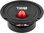 PRO-GM8.4B Loudspeaker - 8", Midrange, Red Aluminum Bullet, 580W Max, 4 Ohms,1.5" Kapton VC, Premium Quality Audio Door Speakers for Car or Truck Stereo Sound System (1 Speaker)