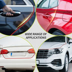 16.4FT(5M) Car Door Edge Guards, Car Door Protector, Rubber U Shape Car Trim Door Protectors Seal, Car Exterior Accessories Aluminum Boat Edge Trim Guards No Glue Required for Most Cars (Red)