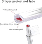 Car Door Edge Guards Chrome Silver Universal U Shape Moulding Trim Strip Automotive Door Protector Decorative for Sedans, Trucks, SUV, ATV (16FT, Silver)