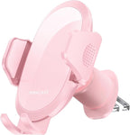 Phone Holders for Your Car with Metal Hook Clip, Cell Phone Mounts Air Vent Cell Phone Stand Car Mount, Universal Automobile Cradle Fit for iPhone Android and All Smartphones (Pink)