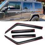 Side Window Wind Vent Deflector fit for 2006-2010 Jeep Commander, 4pcs in-Channel Style Sun Rain Guards Set,Dark Smoke Nice Looking Window Visors Shades 194117