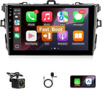 Linux Car Stereo for Toyota Corolla 2008-2012, 9Inch IPS Touchscreen for Corolla Car Radio with Carplay Android Auto Mirror Link FM EQ Backup Camera SWC (for Toyota Corolla 2008-2012)