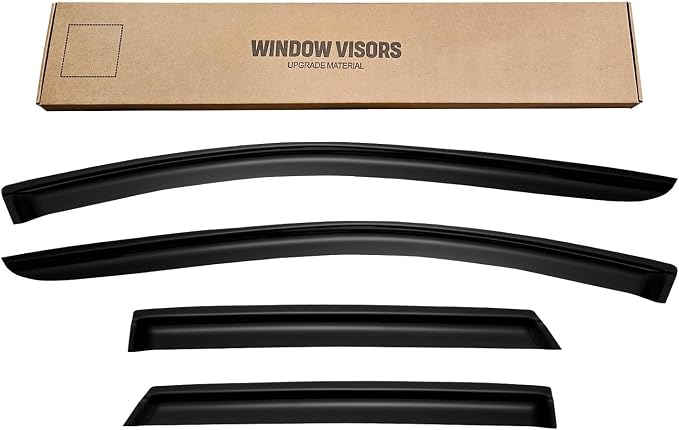 Window Rain Guards Visors for 2007-2014 Ford Edge, Out-Channel Window Vent Wind Shades Deflectors Shield for 07-15 Lincoln MKX