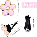 6 Pcs Daisy Flower Air Vent Clip Accessories Air Conditioning Outlet Clip Car Air Freshener Dashboard Accessories Charm Car Inter Decor(3 cm, 3.3 cm,Red, Pink, White)