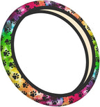 Dog Paws Steering Wheel Cover Non-Slip Auto Steering Wheel Protector Car Accessories Universal Fit 15 Inches for Men Women