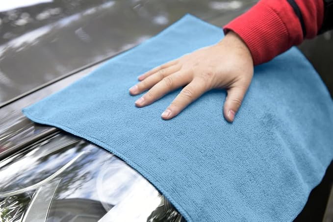 Microfiber Cleaning Cloths (Value Pack of 36) - Size 16 x 16 Inches, Highly Absorbent Cleaning Rags, Lint Free, Reusable and Washable, Microfiber Towels for Cars