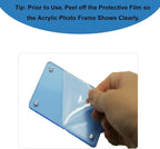 2Pcs Car Picture Holder Visor Photo Clip Acrylic Magnetic Personalized Car Accessories Vertical Horizontal Display for Adding Family or Personal Photos