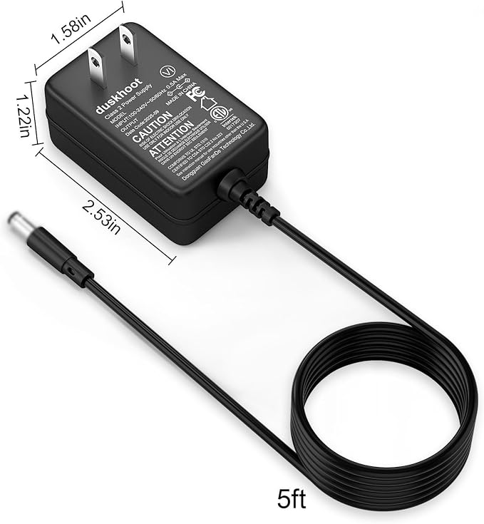 12V AC/DC Adapter for Charging SNAILAX Heated Seat Massager Cushion SL-222 SL-262MG SL-262A SL-262P SL-262PB SL-262M SL-262-APP SL-262AN 12Volts 12VDC Charger Power Supply Cord PSU