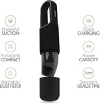 Portable Hand Vacuum Cleaner Handheld Cordless Cleaner for Dust Pet Hair Dirt Home Car Interior Lightweight, Easy to Use, Compact Design Battery Rechargeable with USB-C Cable - Black