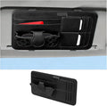 Car Sun Visor Organizer, Multifunctional Visor Storage Pouch with Sunglasses Holder & Card Sleeve Pocket, Auto Interior Organizer Pocket Bag for Pens Cards Documents, Universal Fit (Black)
