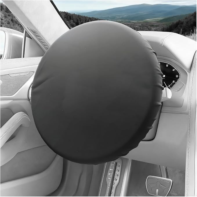 Car Steering Wheel Sun Shade Cover, Heat-Resist Vehicle Steering Wheel Sunblock Protector, Sun-Proof Automotive Interior Sun Heat Shield, Universal for Truck SUV Sedan