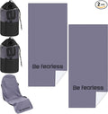 Car Seat Towel Covers with Storage Bag, 63 x 32 Inch Universal Non Slip Waterproof Sweat Protector for Car Truck, Gym Swimming Running, Machine Washable(2 Pack,Gray)