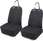 Dog Car Seat Cover 2 Pack, Waterproof Front Seat Car Cover for Cars, Trucks, and Suvs, Pet Front Cover for Cars, Nonslip Dog Seat Cover, Black