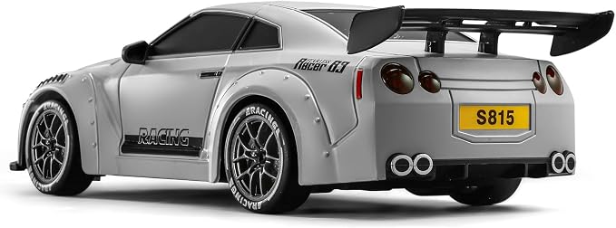 RC Drift Car, 1:24 Remote Control Car for Kids, 20KM/H 4WD High Speed RC Cars with LED Lights, Two Batteries, Extra Drifting Tires, Vehicle for Adults Boys Girls
