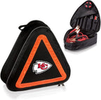 PICNIC TIME NFL Roadside Emergency Car Kit, Auto Vehicle Safety Road Side Assistance with Jumper Cables and Car Tool Kit, (Black with Orange Accents)