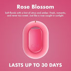 AER O Hanging Car Air Freshener Gel – Rose Blossom, Long Lasting 30 Days, Leak-Proof Odor Neutralizer, Rear-View Mirror Car Air Freshener with Steady Freshness Technology, Pack of 4