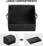 Leather Car Trunk Organizer,Durable Collapsible Adjustable Compartments Cargo Storage,AK-141