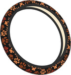 Dog Cat Paw Print Steering Wheel Cover Anti-Slip,Sweat Absorption Universal 15 inch Steering Wheel Covers Cute car Accessories for Men Women