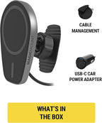 MPQMD-SP MagicMount Charge Pro Qi2 Fast Wireless Charging MagSafe Car Mount Charger, 15W Magnetic Cell Phone Holder for Car Dashboard Compatible with iPhone 16/15/14/13/12 Pro Max Plus, S25