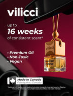 Car Air Freshener | Luxurious Auto Perfume | Premium Hanging Air Freshener | Long Lasting Fragrance for Auto and Home | 1 Bottle of Car Scent (1 Count (Pack of 1), Montreal Romance)