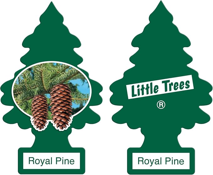 Car Air Freshener | Hanging Paper Tree for Home or Car | Royal Pine | 12 Pack