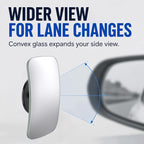 Blind Spot Mirrors - 2 Pack Rectangle HD Glass Frameless Convex Rear View Mirror with Wide Angle Adjustable Stick for Cars, Trucks, And Motorcycles Stuff Rearview Mirror Accessories Decor