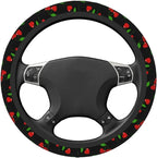 Cherry Hearts Elastic Steering Wheel Cover Non-Slip Breathable Steering Wheel Protector Fit Auto, SUVs, Truck