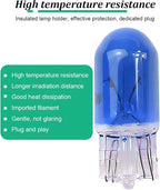 25PCS T10 12V 5W Car Turn Signal Light Bulbs, Clear Flat Foot Vehicle Side Marker Lamp Bulbs, Auto Interior Amber Headlight Bulbs Accessories, Universal for SUV, Sedan, Truck (Blue)