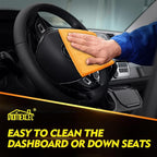 Yellow Microfiber Cleaning Cloths 12 Pack, 12.5 x 12.5 inch Microfiber Towel for Cars, Ultra Absorbent Car Washing Cloth, Lint Free Streak Free Cleaning Rags for Car, Kitchen, and Window