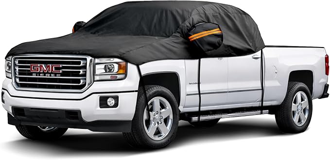 Truck Cab Cover for Crew Cab Pickup, Cab Only Truck Cover, Half Top Cover Sunproof Waterproof Windproof Protector for Extended Cab Trucks