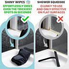 Shiny Wipes XL Drying Towel, the Original, Ultra Absorbent Twisted-Loop Design, Streak-Free Drying Towel, Shiny Wipes Shower Cleaning Cloths (4 Towel)