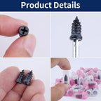 Screw in Tire Plugs, 70 Pcs Tire Repair Screws, Tire Repair Rubber Nail Kit, Tire Screw Plug Repair Kit, Self Screw in Tire Repair Plugs for Car, Motorcycle, Truck, Tractor Tire Puncture Repair