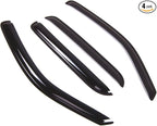Outside Mount Window Vent Visors Rain Guards Compatible with Mazda Tribute 2001-2007 | Side Window Wind Deflectors Rain Shields | Smoke Tinted, 4 Pcs Set, DGWV-317