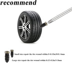 60PCS Tire Repair Rubber Nail, Car Puncture Repair Kit with Screwdriver, Universal Tire Screw Plug Fast Tool Kit for Car, Motorcycle, Truck, Tractor, with 1 Pencil Tire Pressure Gauge(30S+30L)