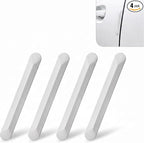 4 PCS Silicone Car Door Edge Guards, Self Adhesive Car Door Protector, Anti-Collision Crash Scratch Strips Protector, Auto Accessories Decorative Strip for Sedans Trucks SUVs (White)