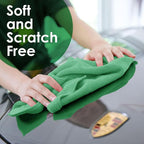 Microfiber Cleaning Cloths (Value Pack of 48) - Size 16 x 16 Inches, Highly Absorbent Cleaning Rags, Lint Free, Reusable and Washable, Microfiber Towels for Cars